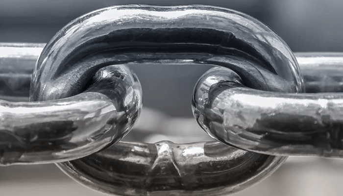 A strong stainless steel chain